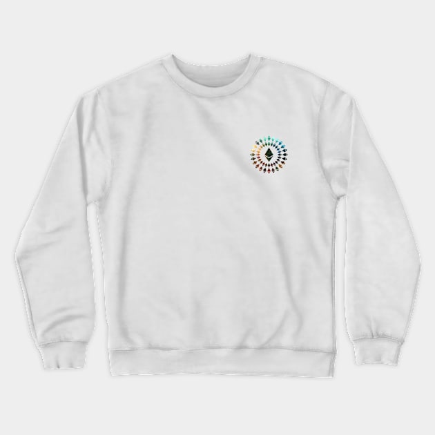 Ethereum – Circle Small Logo – Space Crewneck Sweatshirt by felixbunny